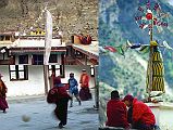 110 Marpha Gompa - Young Monks Play Soccer, Young Monks On Gompa Roof